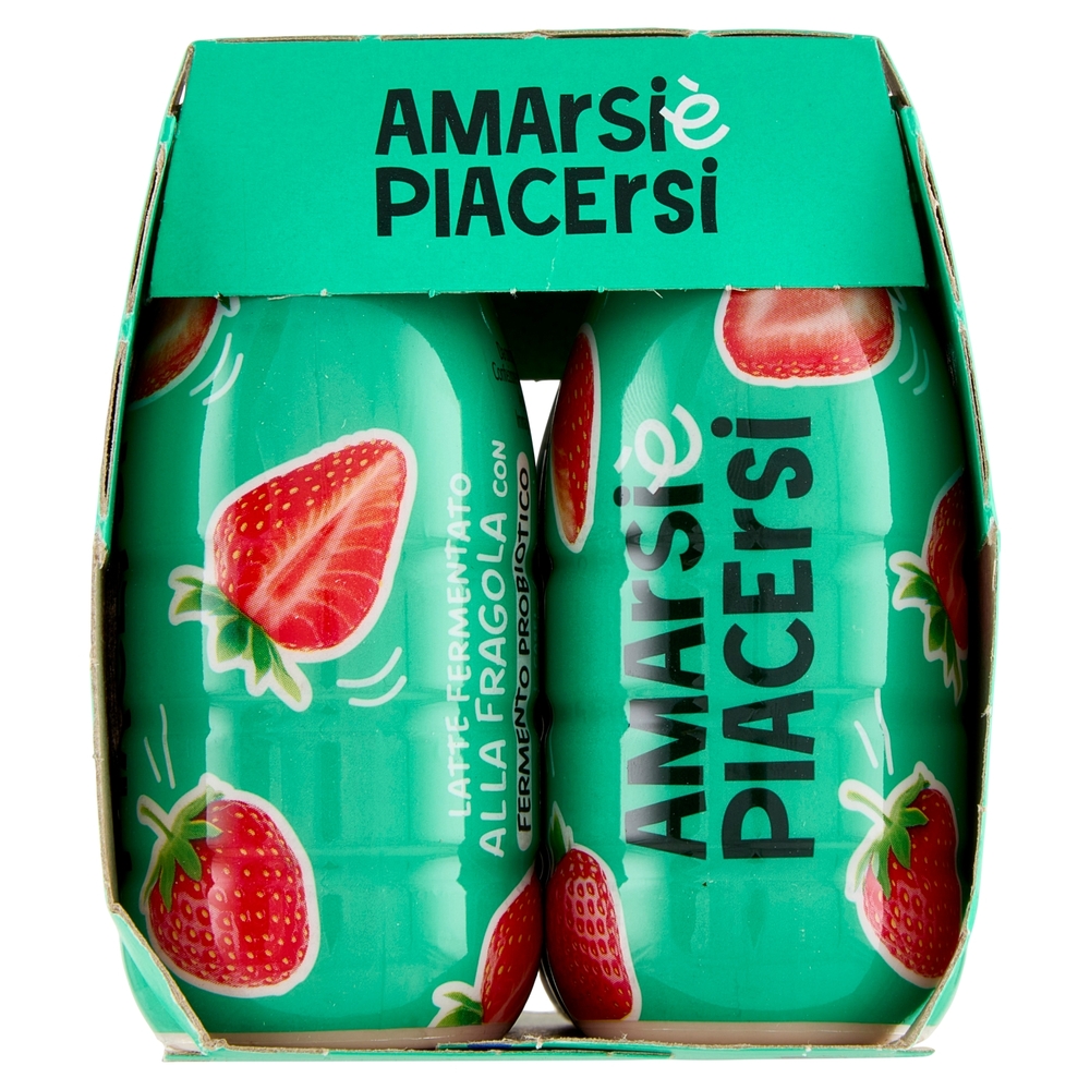 Amarsi è Piacersi Latte Fermentato alla Fragola con Fermento Probiotico 6 x 100 g